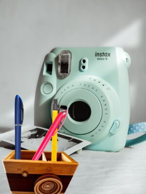 Wooden Camera Pen holder with detail | ONLY 1 LEFT (Pens not included)