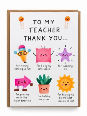 Teacher Card with envelope (18 x 12cm)